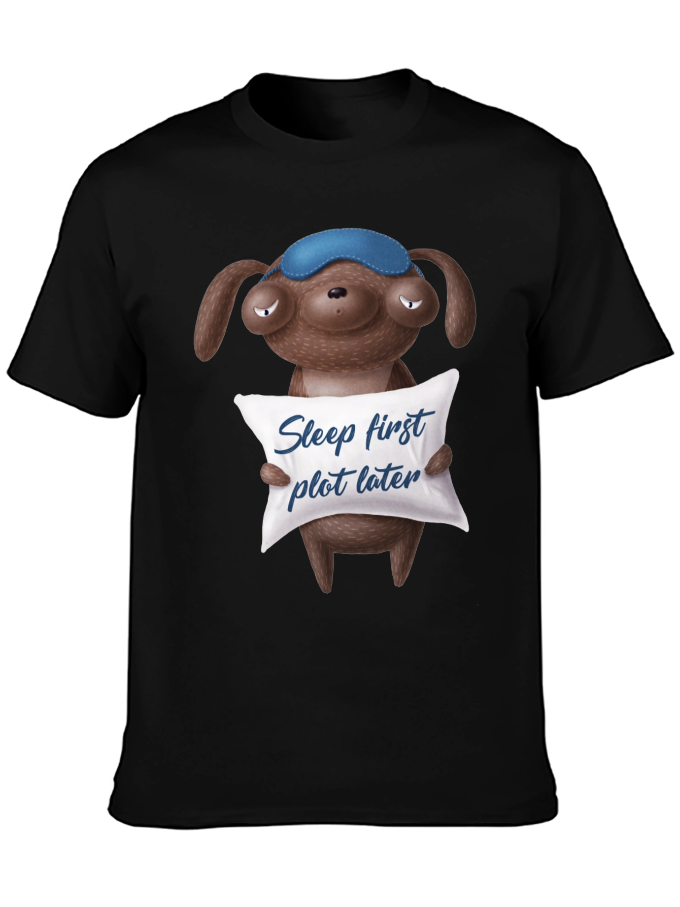 Sleepy Dog Graphic Tee - Sleep First Plot Later