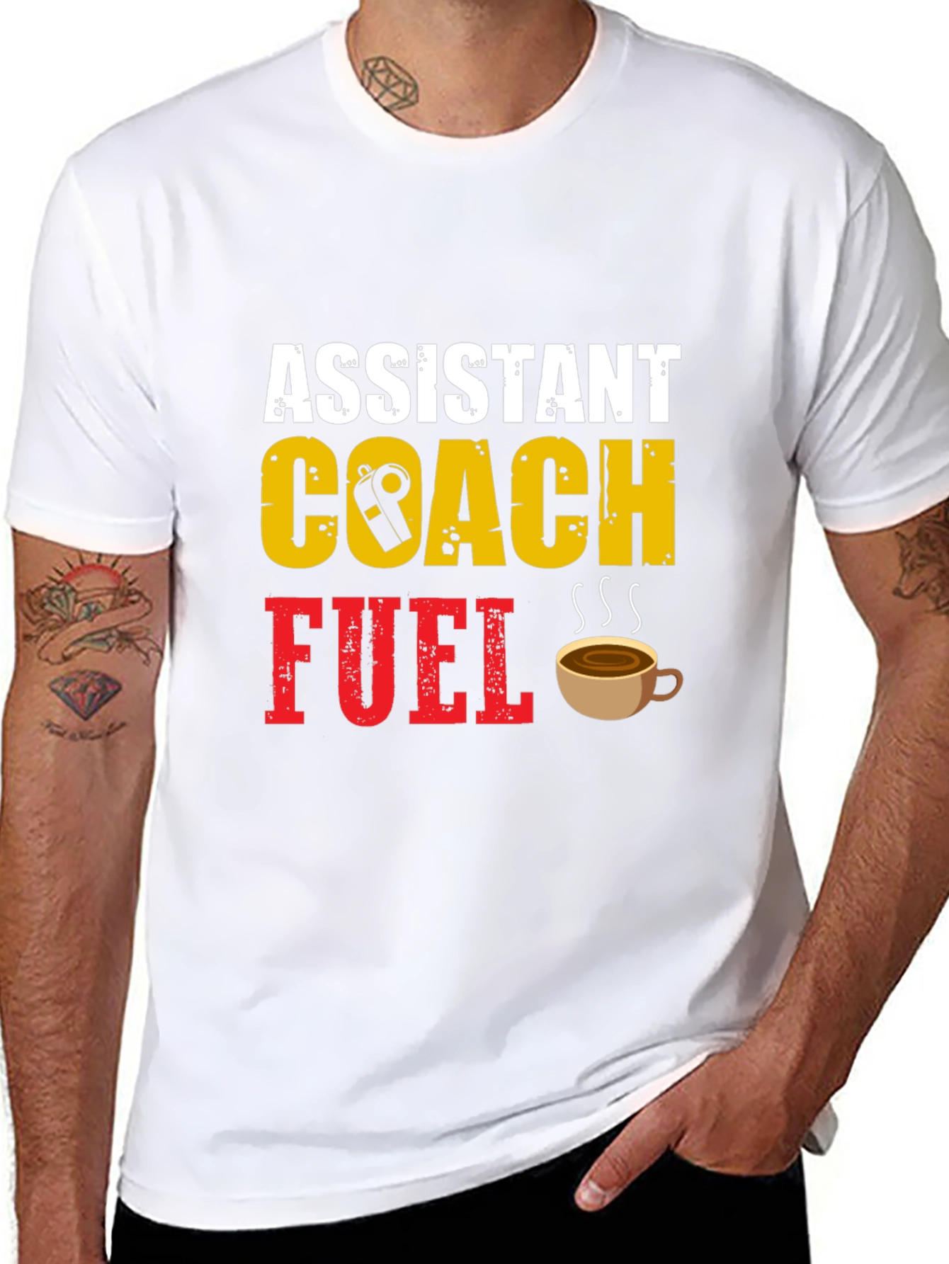 Assistant Coach Fuel T-Shirt - Black Cotton Blend Tee