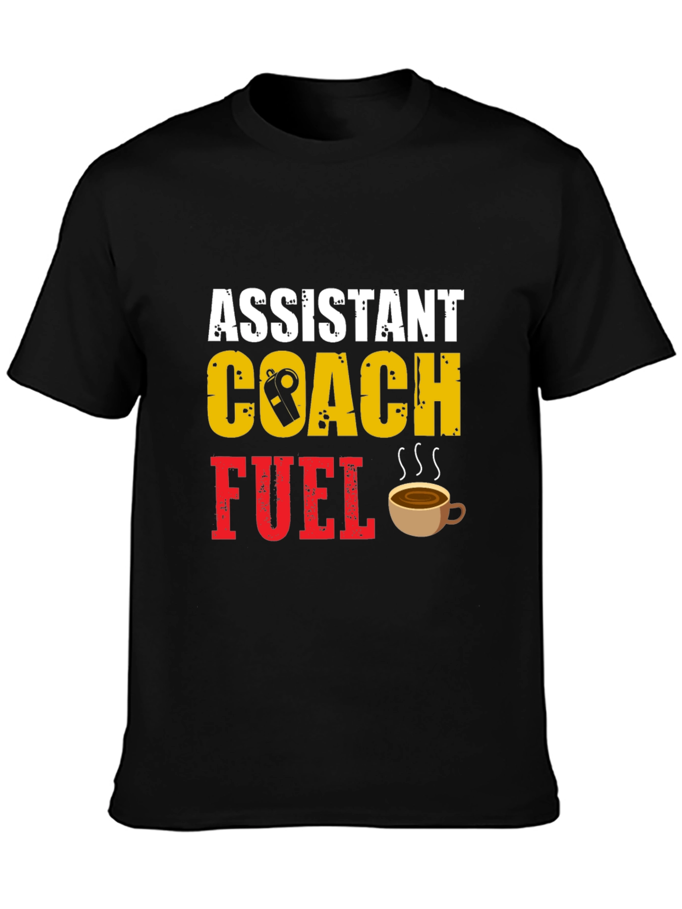 Assistant Coach Fuel T-Shirt - Black Cotton Blend Tee