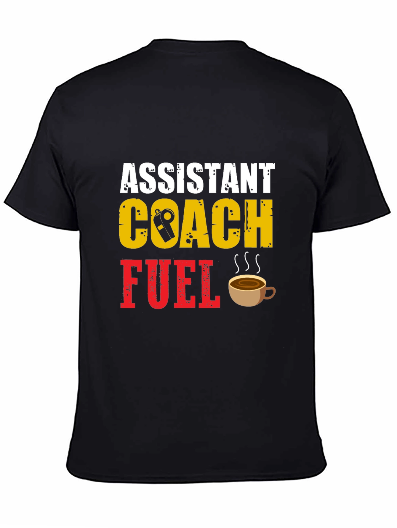 Assistant Coach Fuel T-Shirt - Black Cotton Blend Tee
