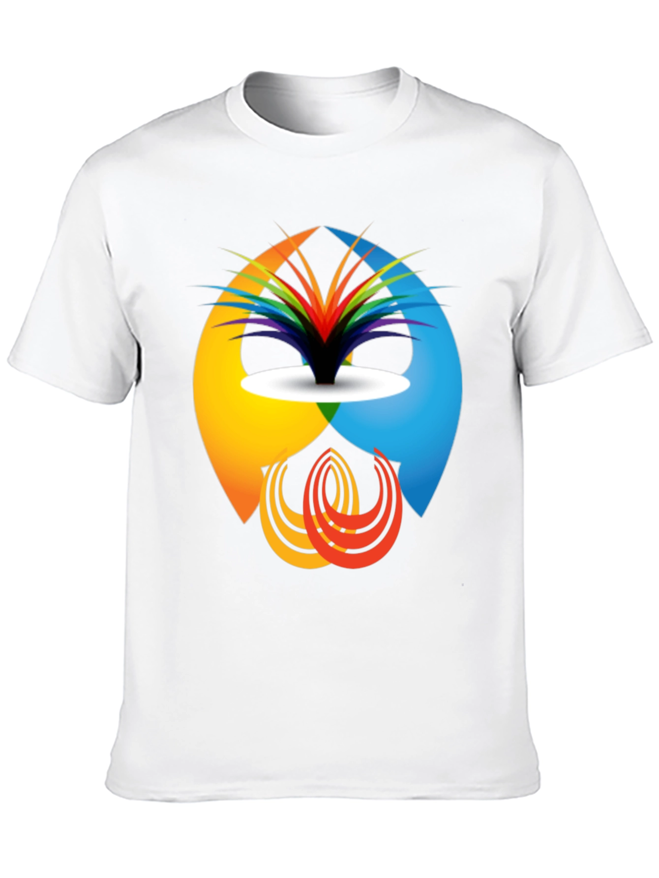 Abstract Design Graphic Tee - Modern Casual Shirt