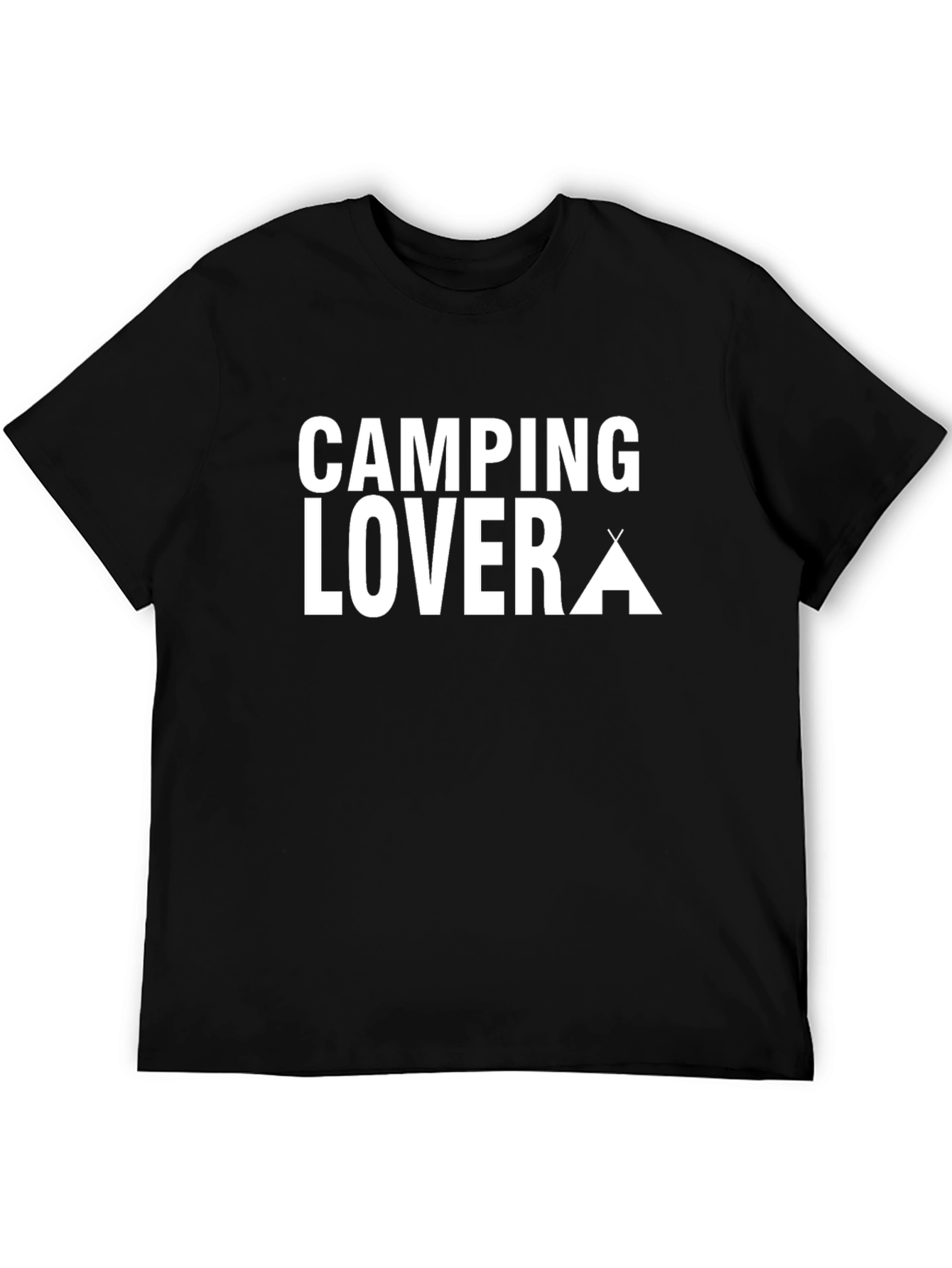 Camping Lover T-Shirt - Black Cotton Tee