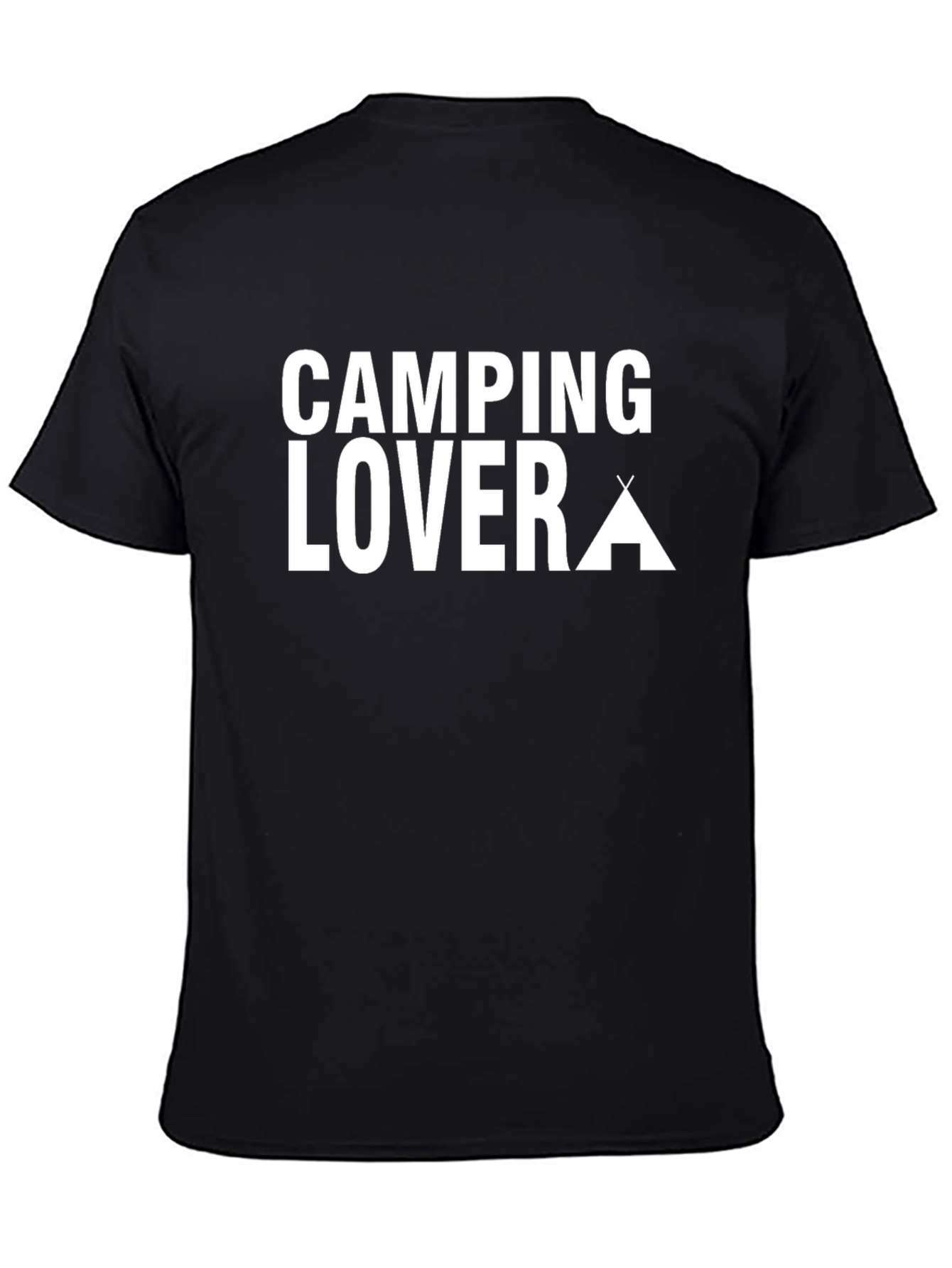 Camping Lover T-Shirt - Black Cotton Tee