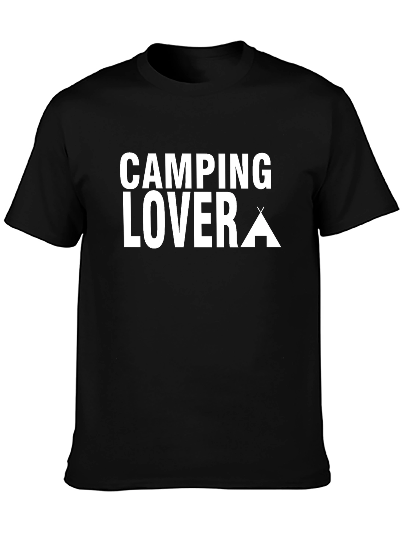 Camping Lover T-Shirt - Black Cotton Tee