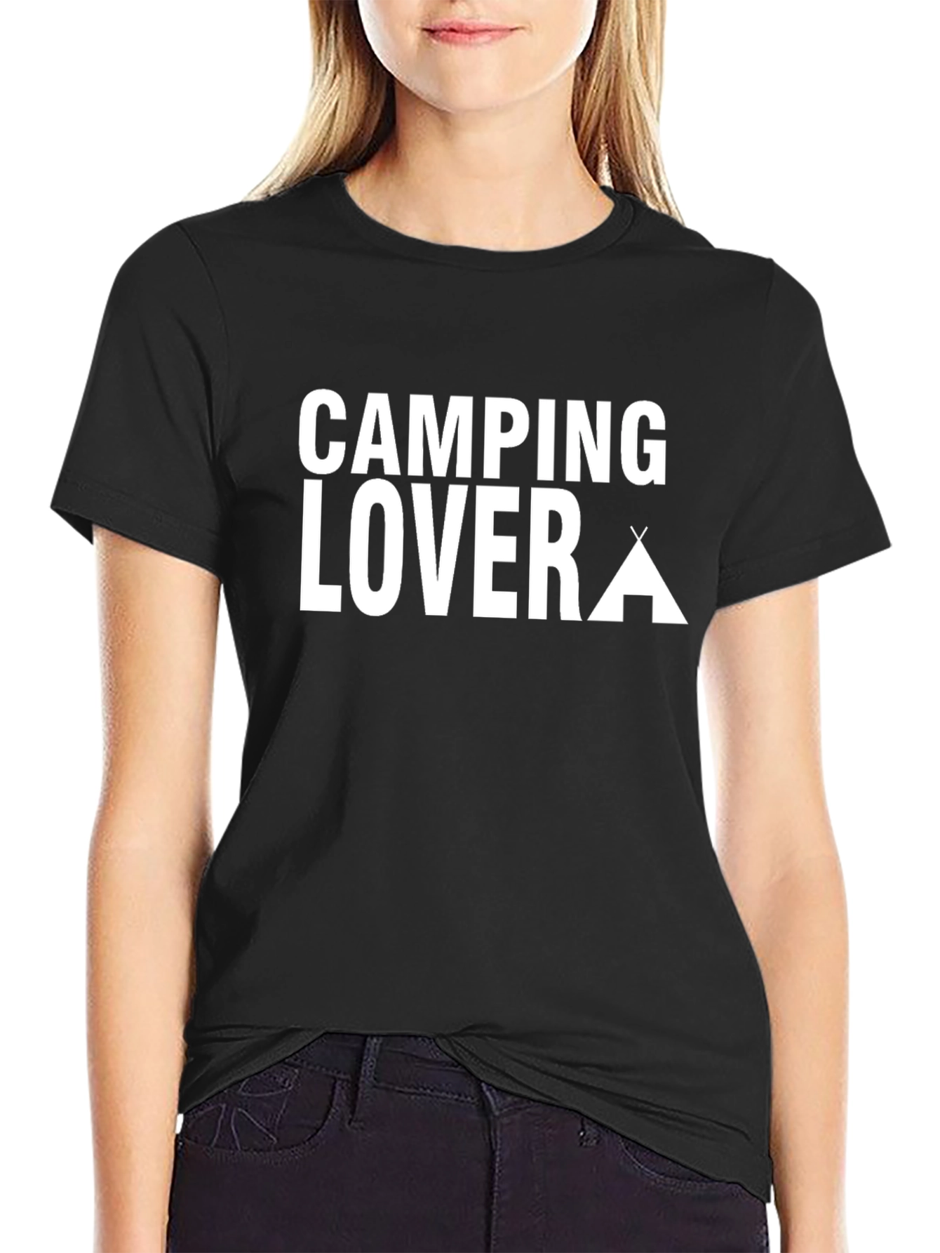Camping Lover T-Shirt - Black Cotton Tee