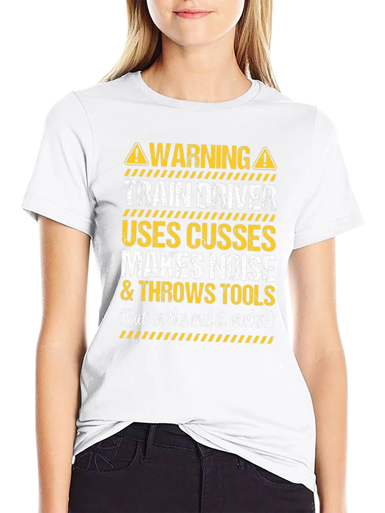 Train Driver Warning Graphic T-Shirt