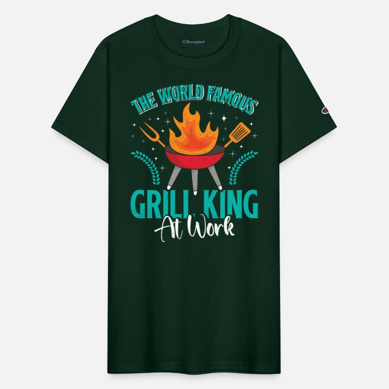 BBQ THE WORLD FAMOUS GRILL KING WORK Funny
