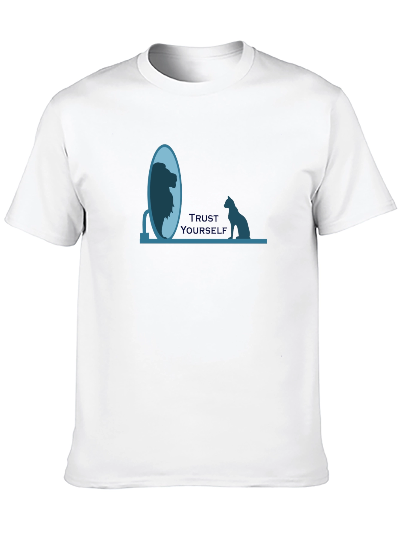 Trust Yourself Cat Lion Mirror T-Shirt