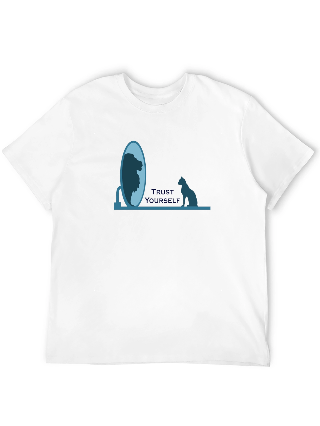 Trust Yourself Cat Lion Mirror T-Shirt