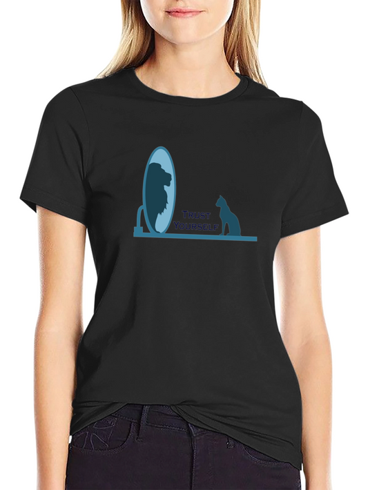 Trust Yourself Cat Lion Mirror T-Shirt