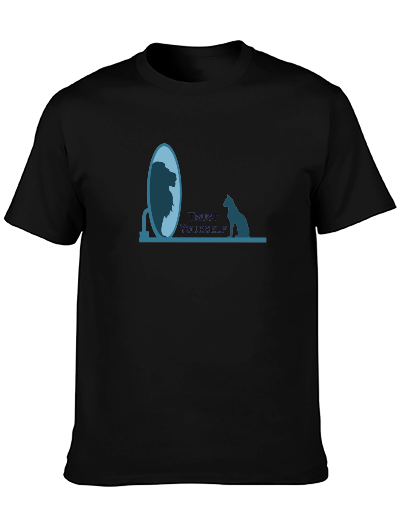 Trust Yourself Cat Lion Mirror T-Shirt
