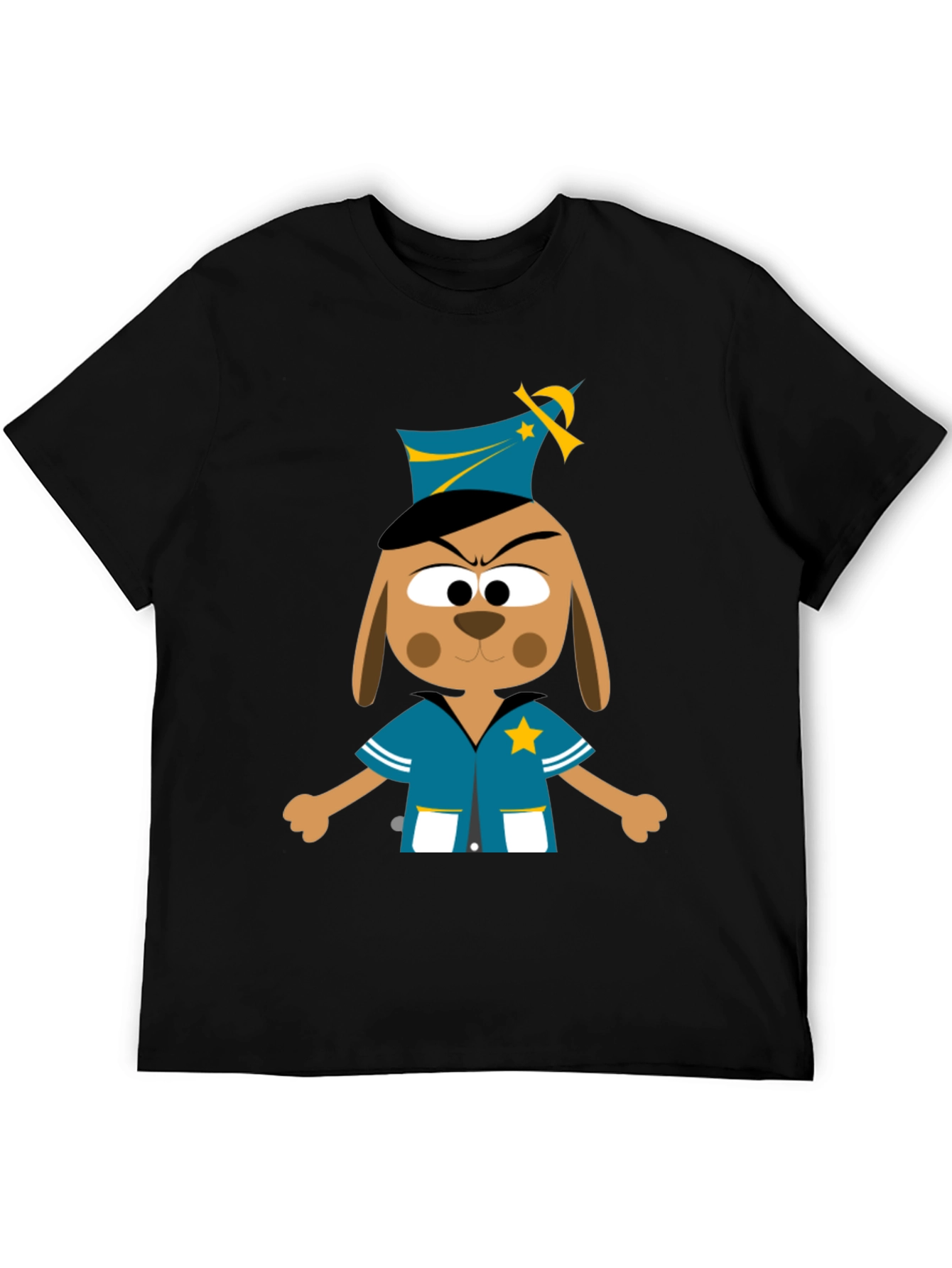 Cartoon Dog Cop T-Shirt - Novelty Graphic Tee