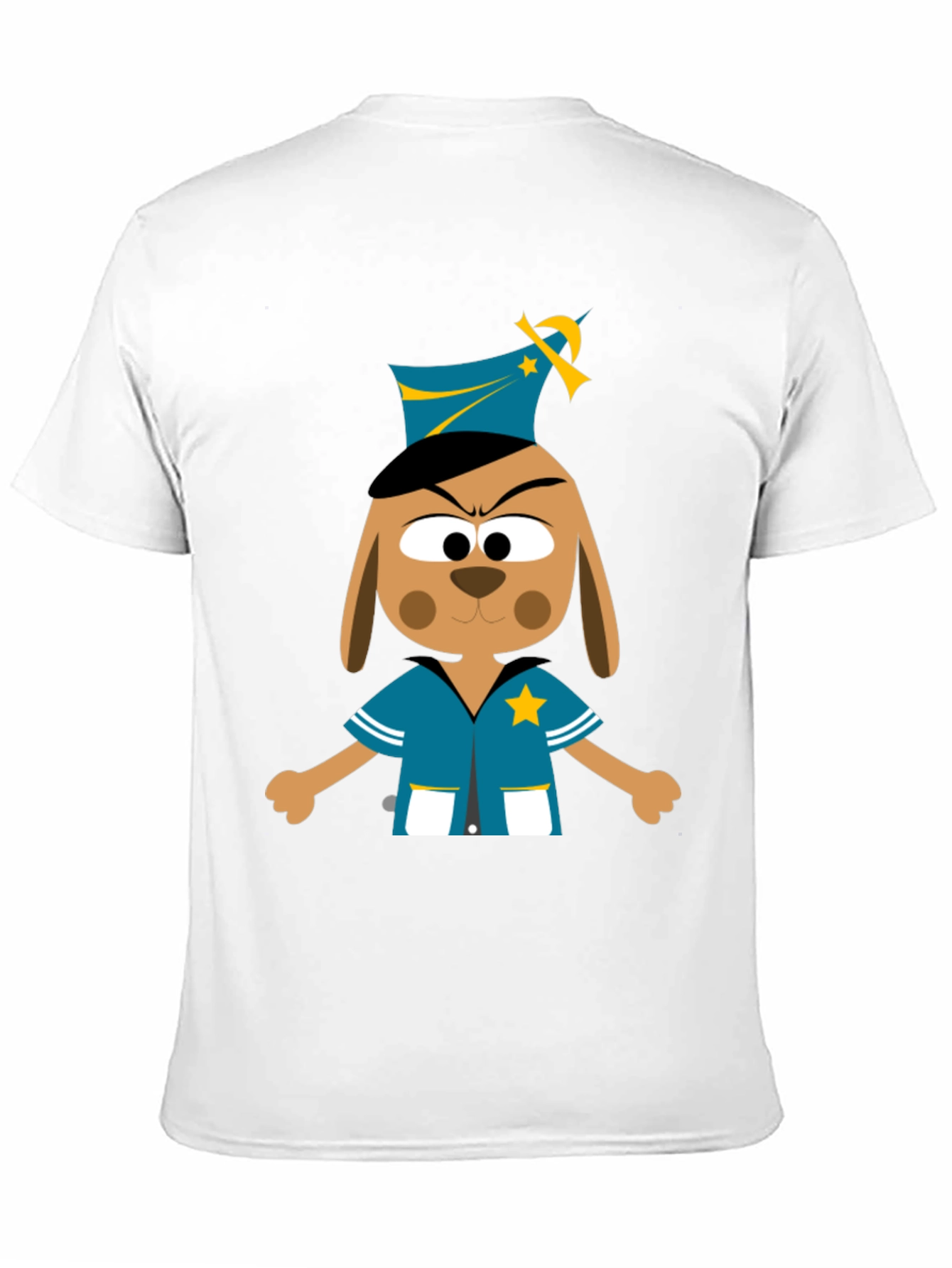 Cartoon Dog Cop T-Shirt - Novelty Graphic Tee