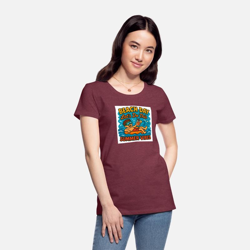 Beach Day Summer Vibes Illustration Relaxing