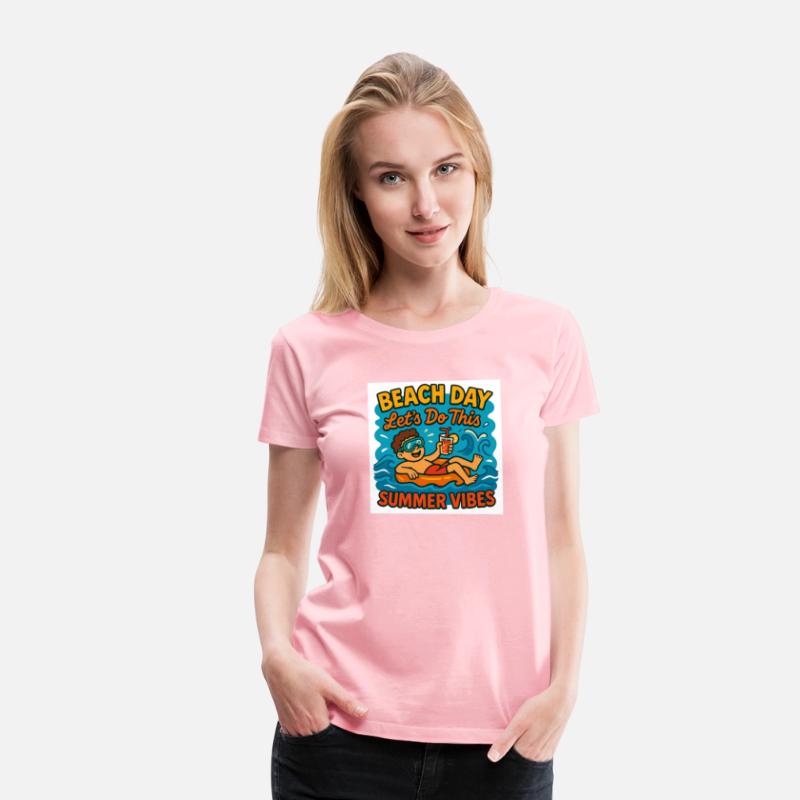 Beach Day Summer Vibes Illustration Relaxing