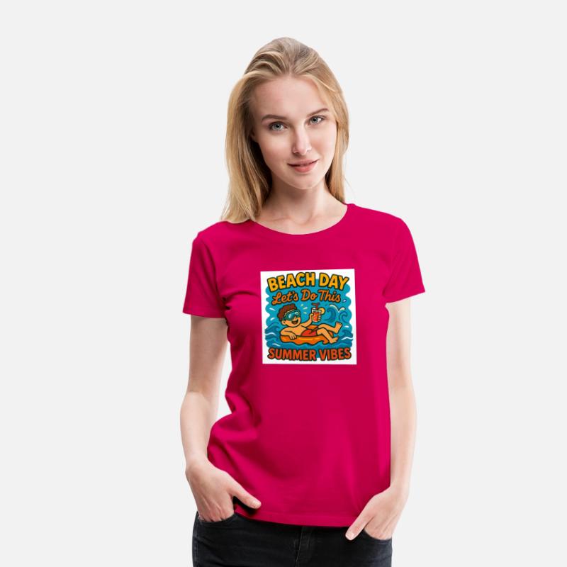 Beach Day Summer Vibes Illustration Relaxing
