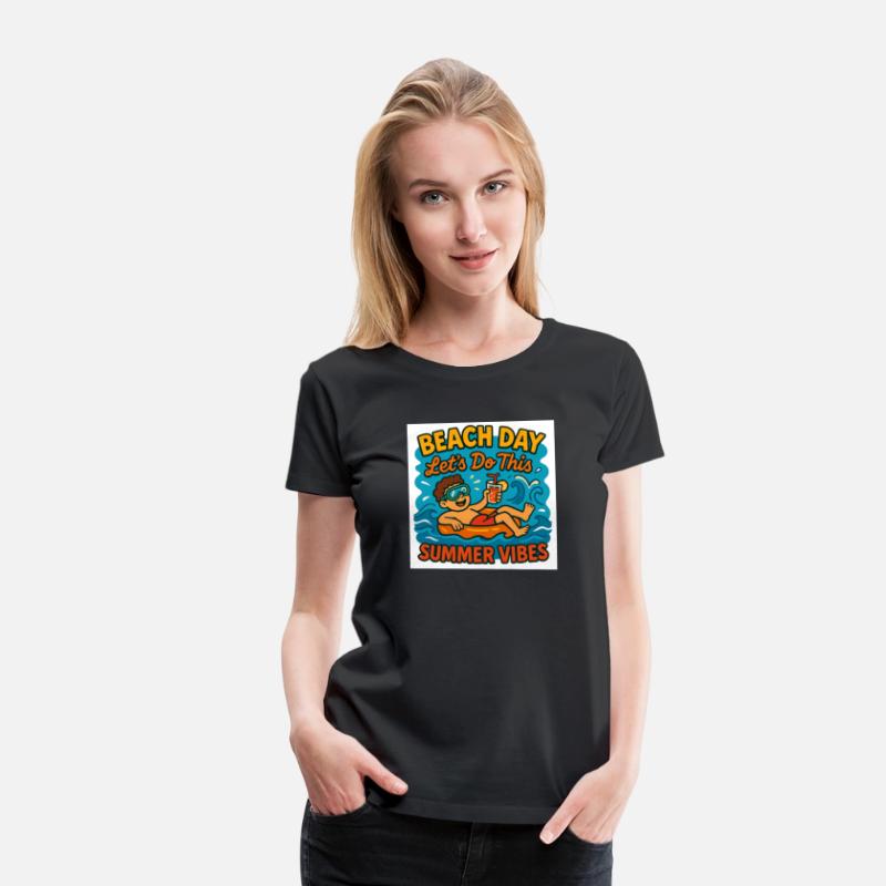 Beach Day Summer Vibes Illustration Relaxing