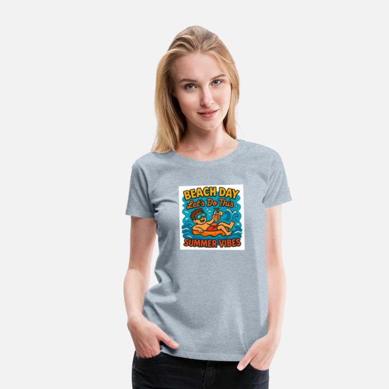 Beach Day Summer Vibes Illustration Relaxing