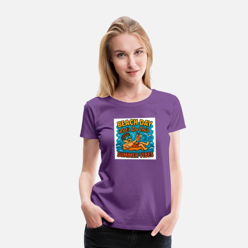 Beach Day Summer Vibes Illustration Relaxing