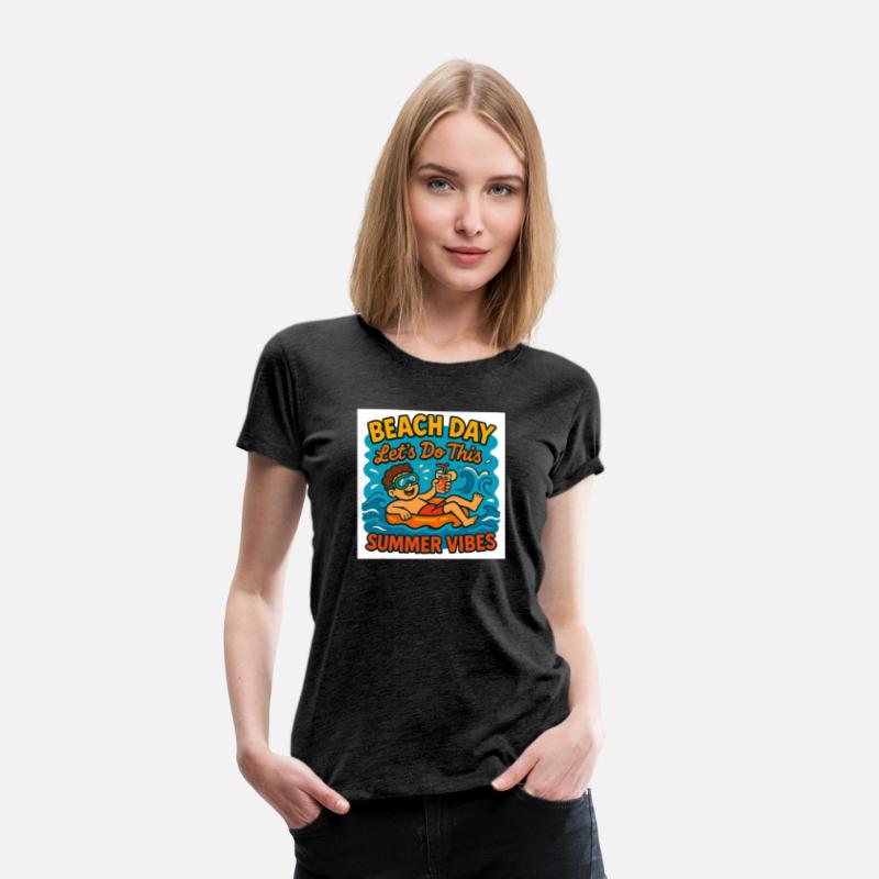 Beach Day Summer Vibes Illustration Relaxing