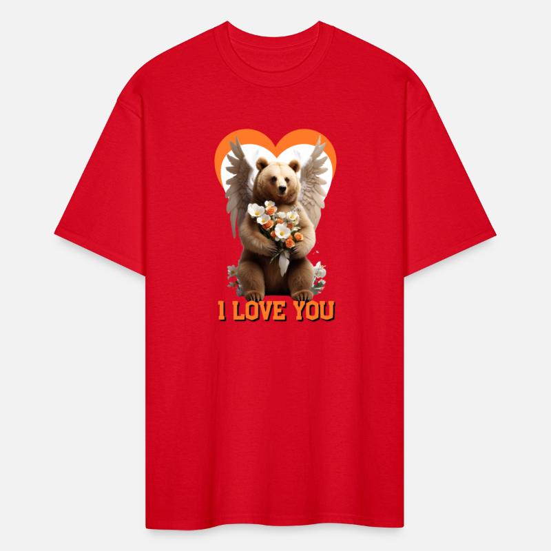 Bear with wings, a valentine's angel