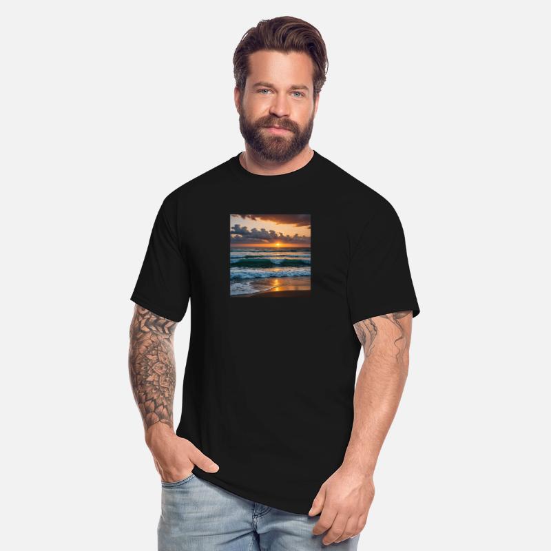 Beautiful ocean sunset wallpaper, t shirt out fits