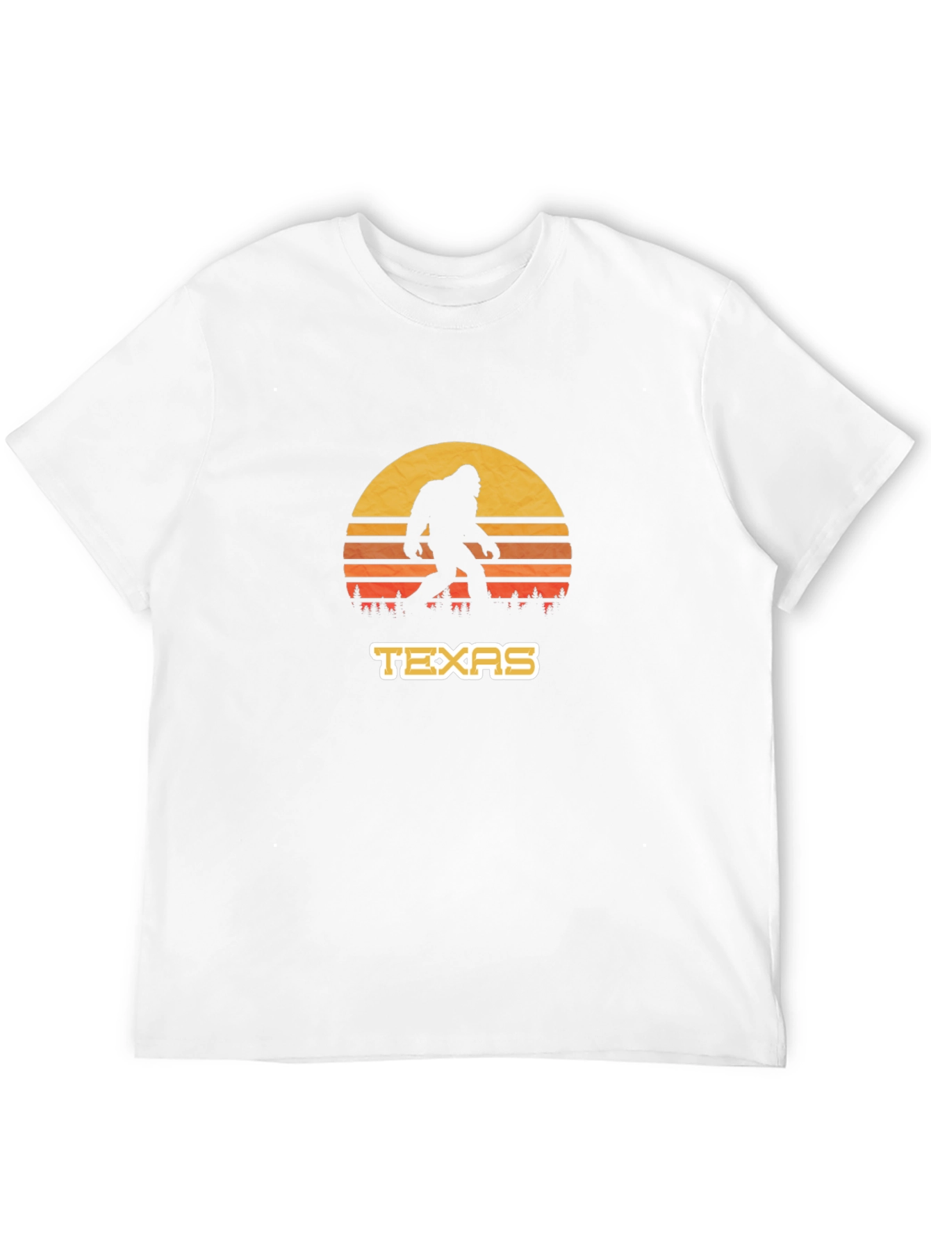 Texas Bigfoot Sunset T-Shirt - Cryptid Tee