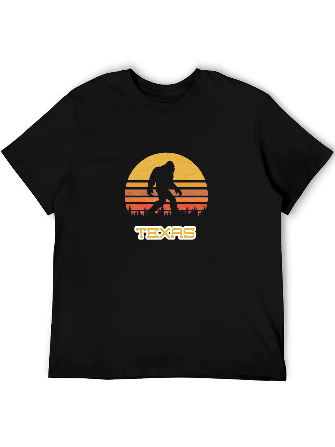 Texas Bigfoot Sunset T-Shirt - Cryptid Tee