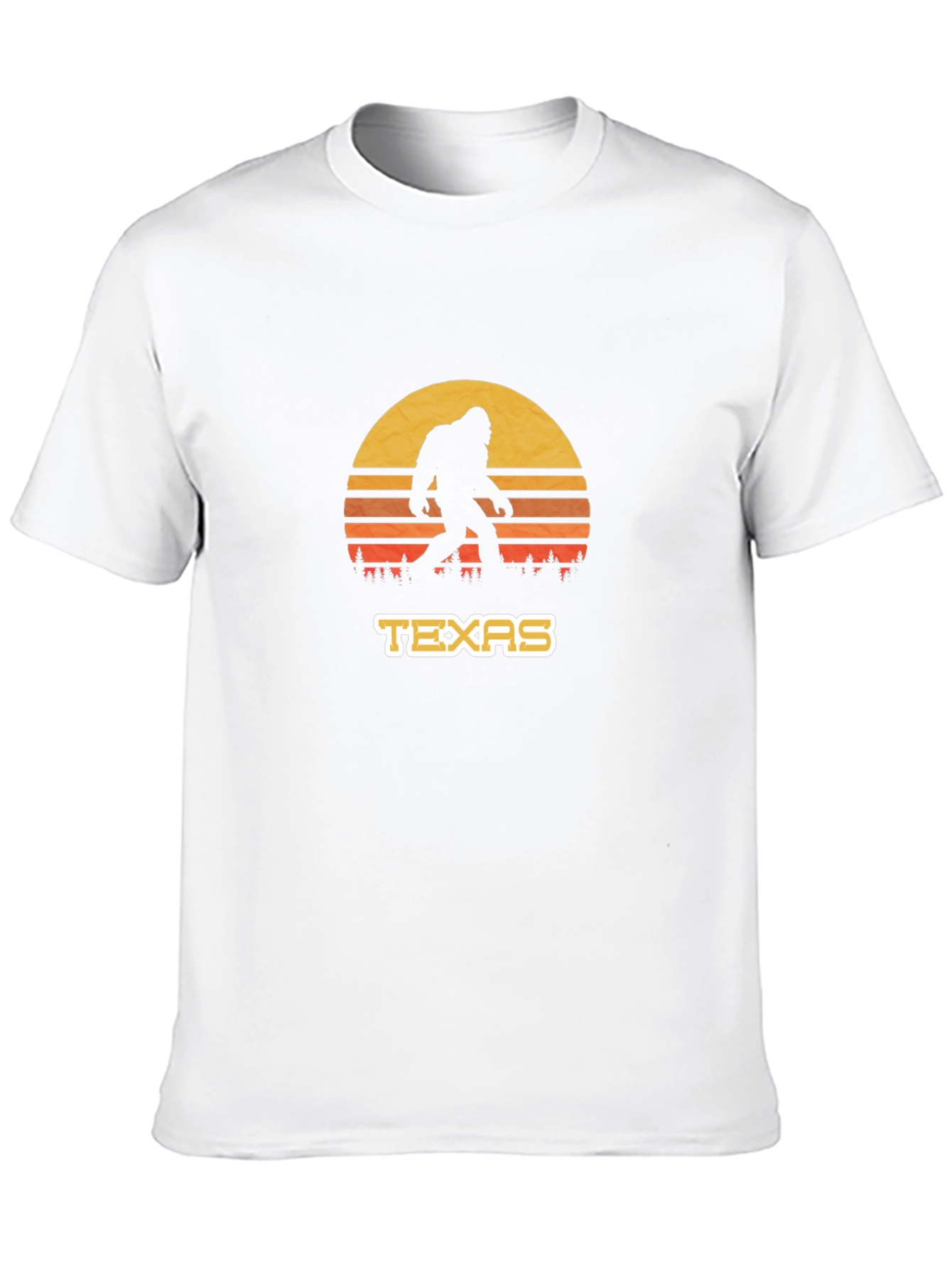 Texas Bigfoot Sunset T-Shirt - Cryptid Tee