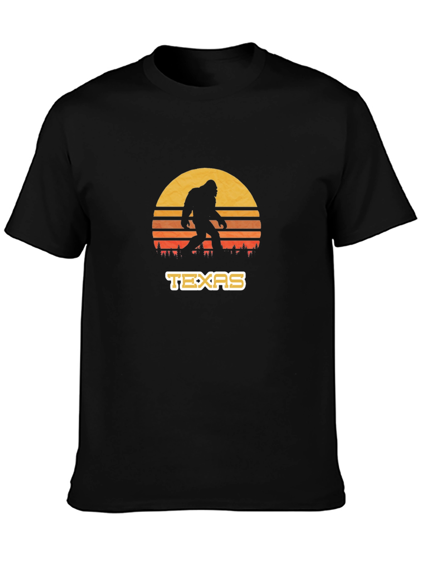 Texas Bigfoot Sunset T-Shirt - Cryptid Tee