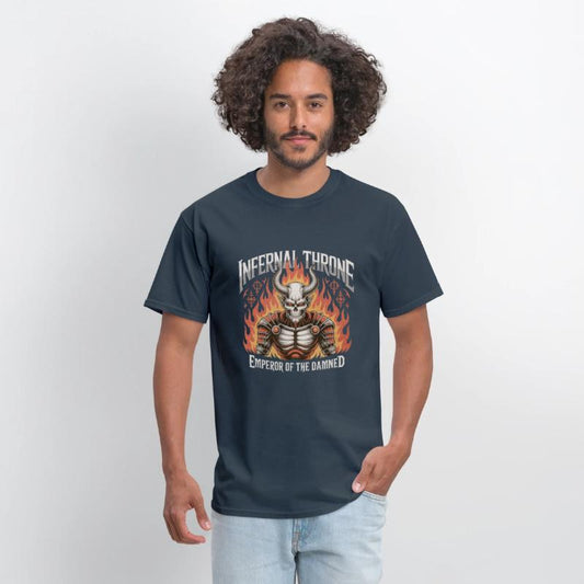 Biomechanical Skull Flame Metal Shirt