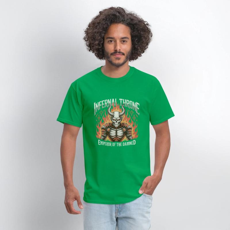 Biomechanical Skull Flame Metal Shirt