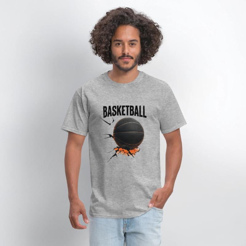 Black Basketball with Cracked Surface