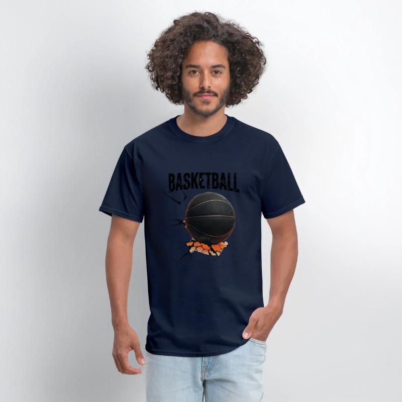 Black Basketball with Cracked Surface