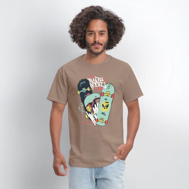 Black Light Green Modern Illustrated Skateboard
