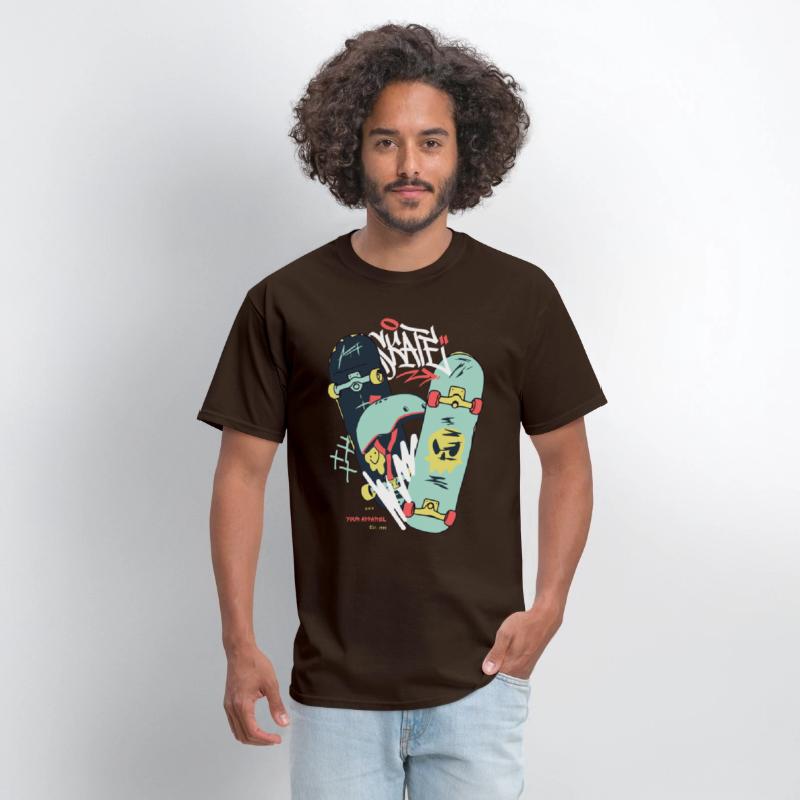 Black Light Green Modern Illustrated Skateboard