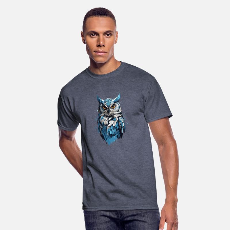 Blue Light Owl T shirt design