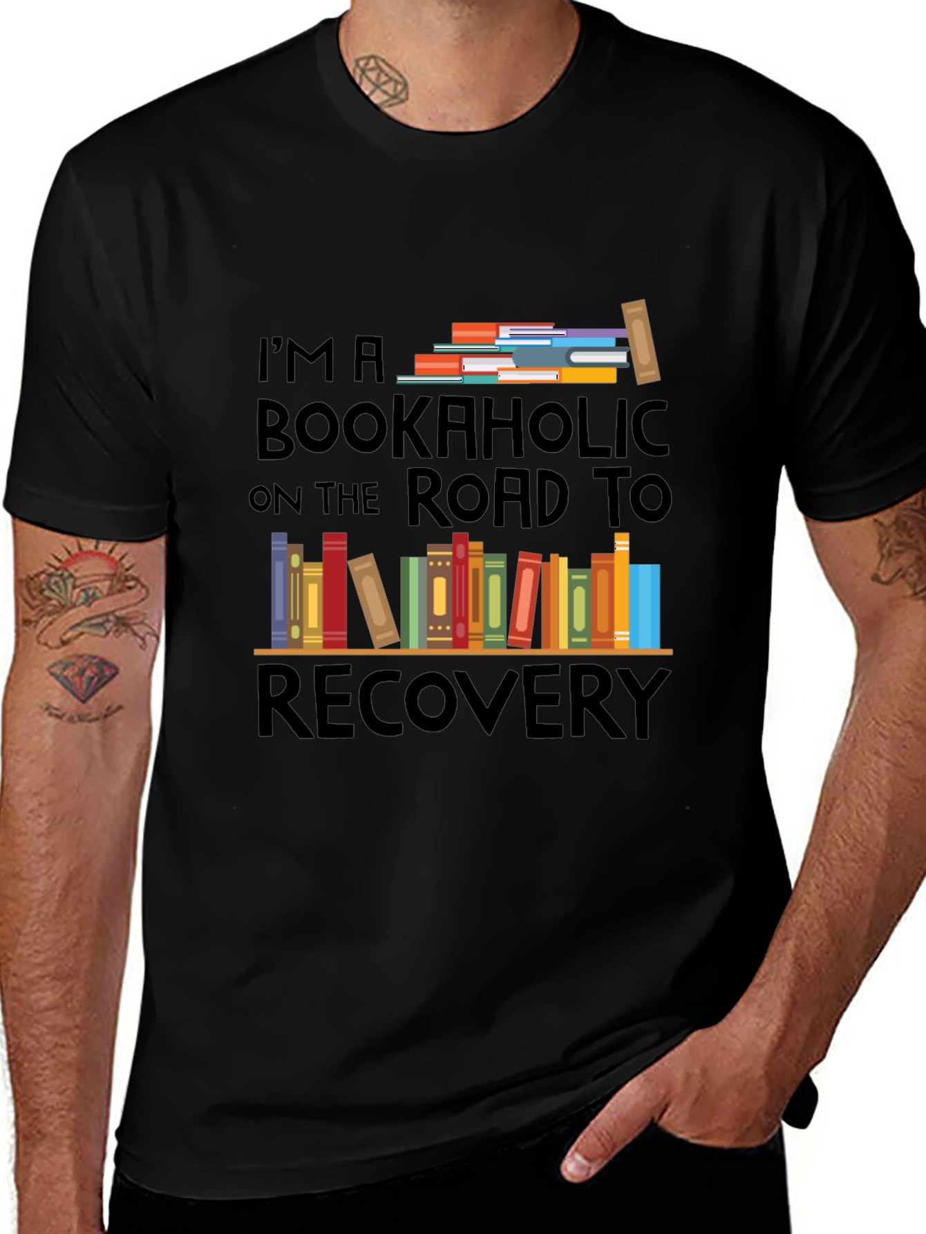 Bookaholic Road To Recovery T-Shirt - Reader Tee