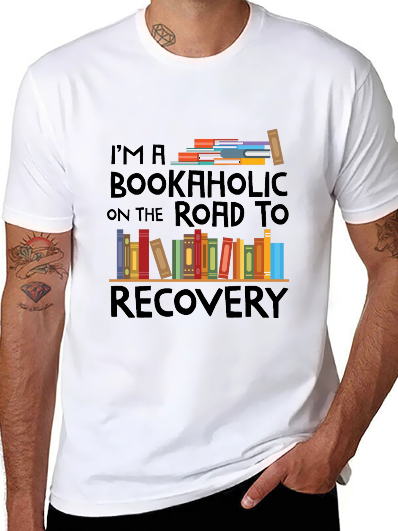 Bookaholic Road To Recovery T-Shirt - Reader Tee