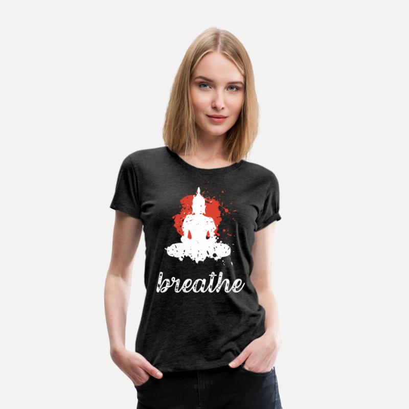 Breathe quote Buddha graphic t-shirt