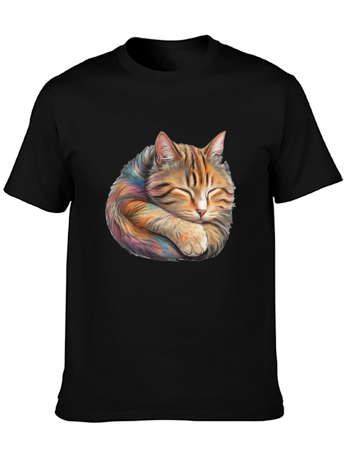 Sleeping Cat Graphic T-Shirt