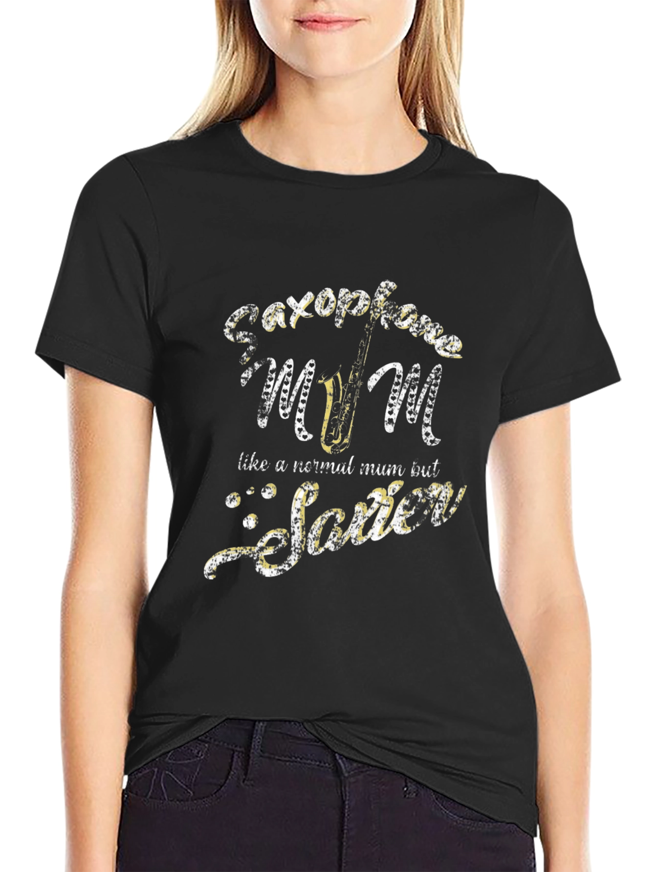 Saxophone Mum T-Shirt - Novelty Music Lover Tee