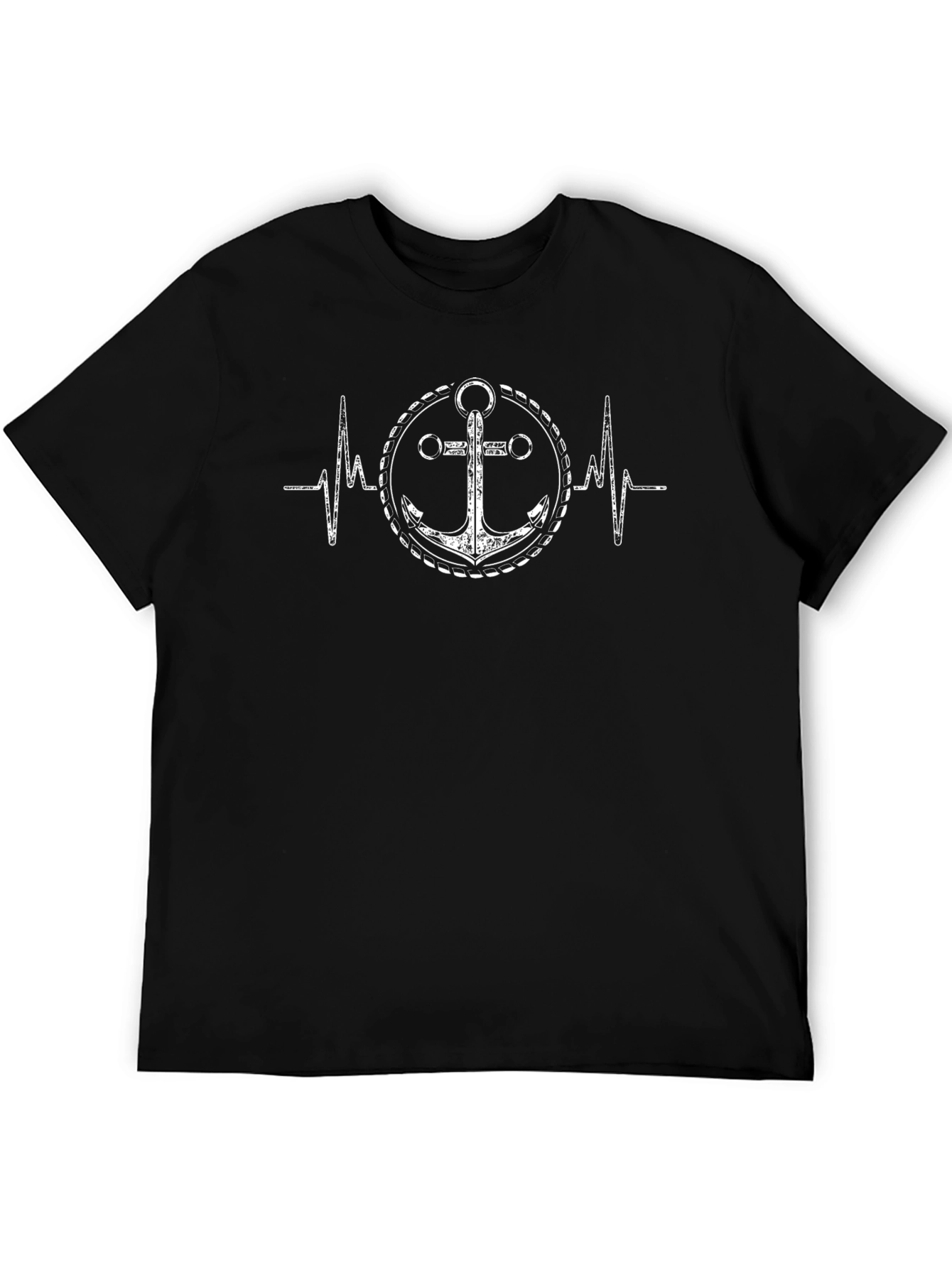 Anchor Heartbeat Graphic Tee - Black