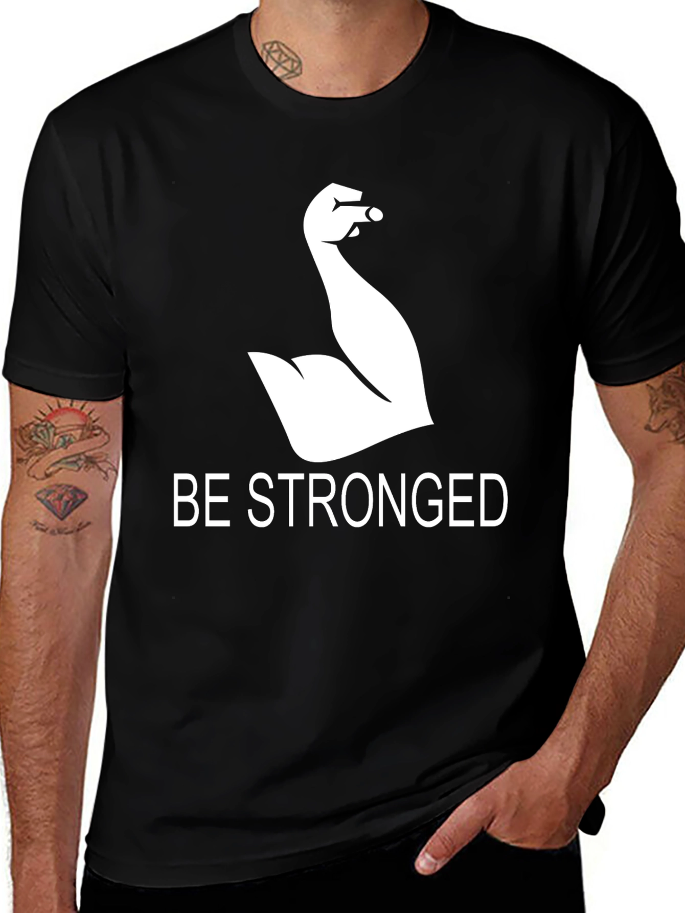 Be Stronged Graphic T-Shirt - Black