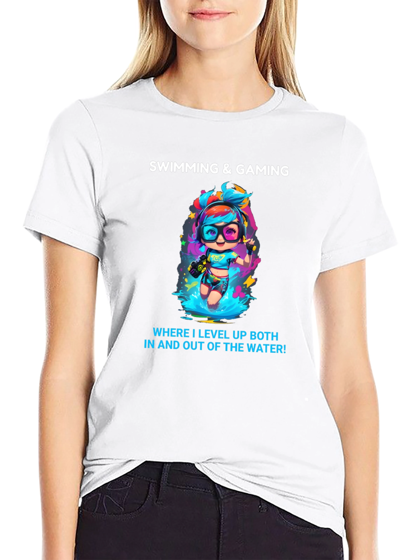 Swimming and Gaming T-Shirt