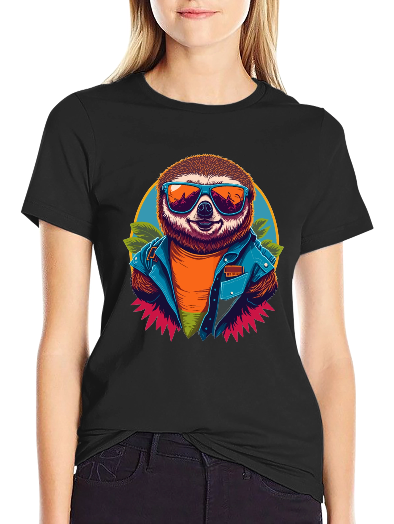 Cool Sloth Graphic Tee - Trendy Animal Shirt