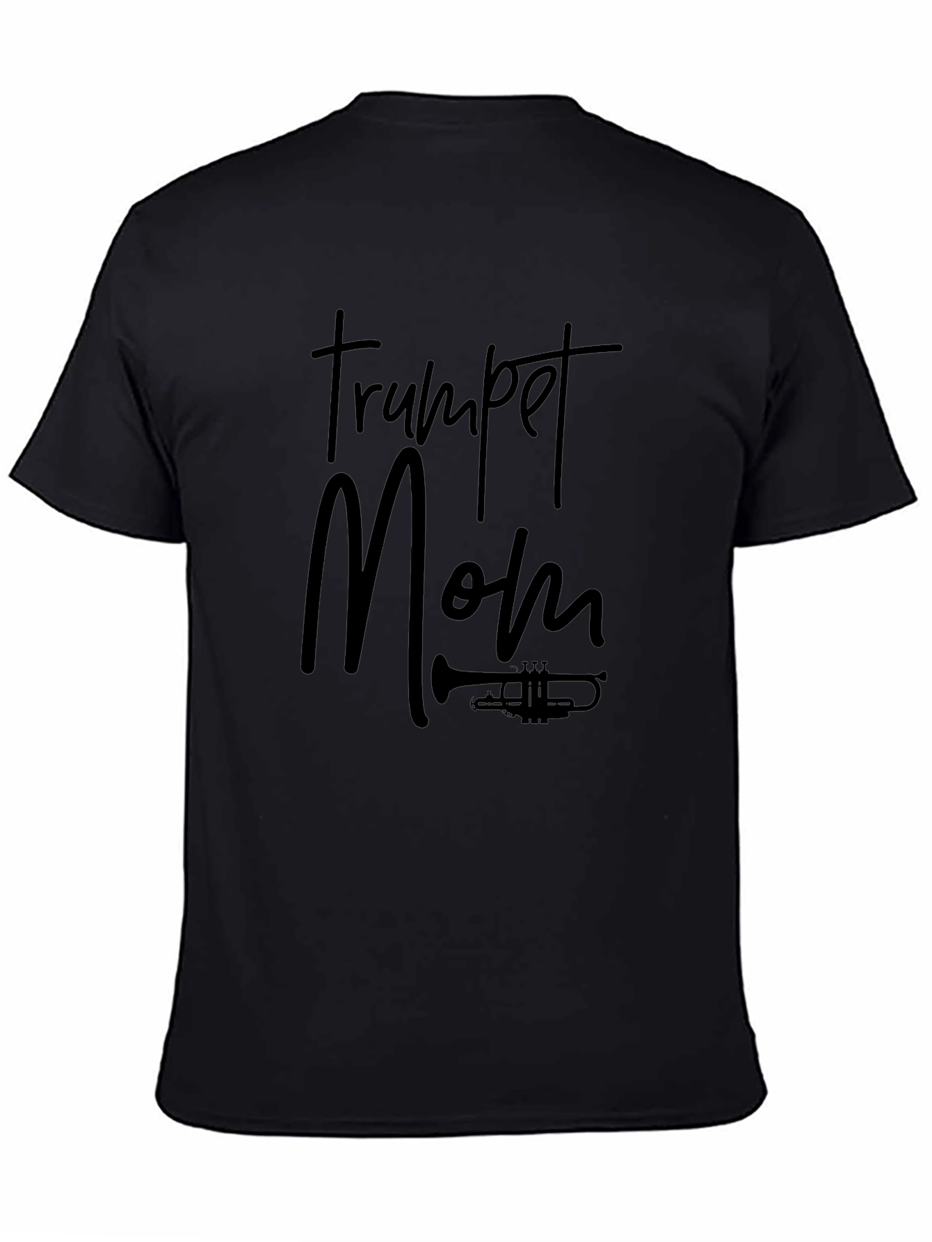 Trumpet Mom Black Graphic T-Shirt
