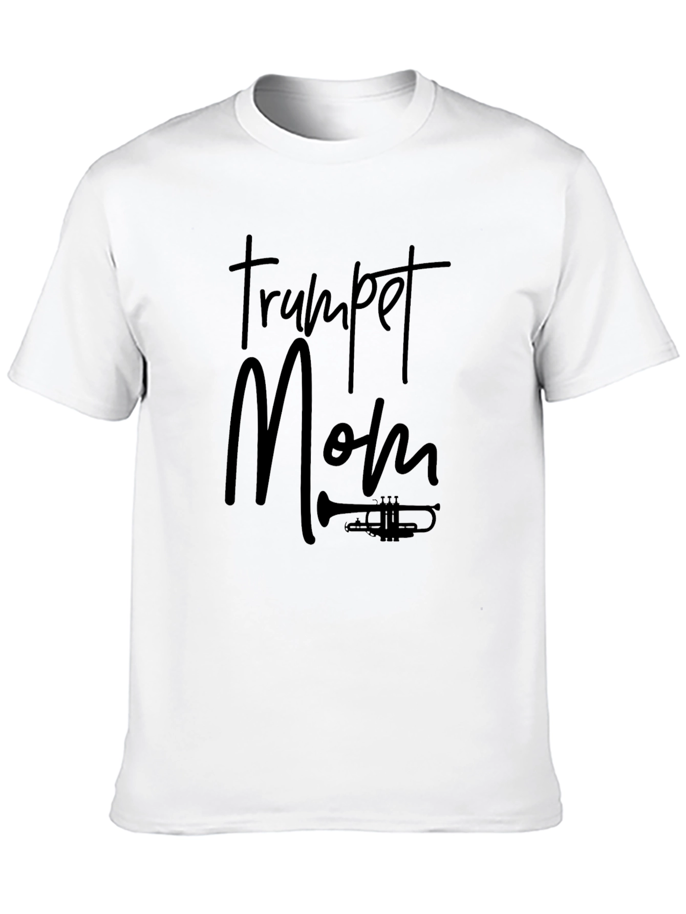 Trumpet Mom Black Graphic T-Shirt