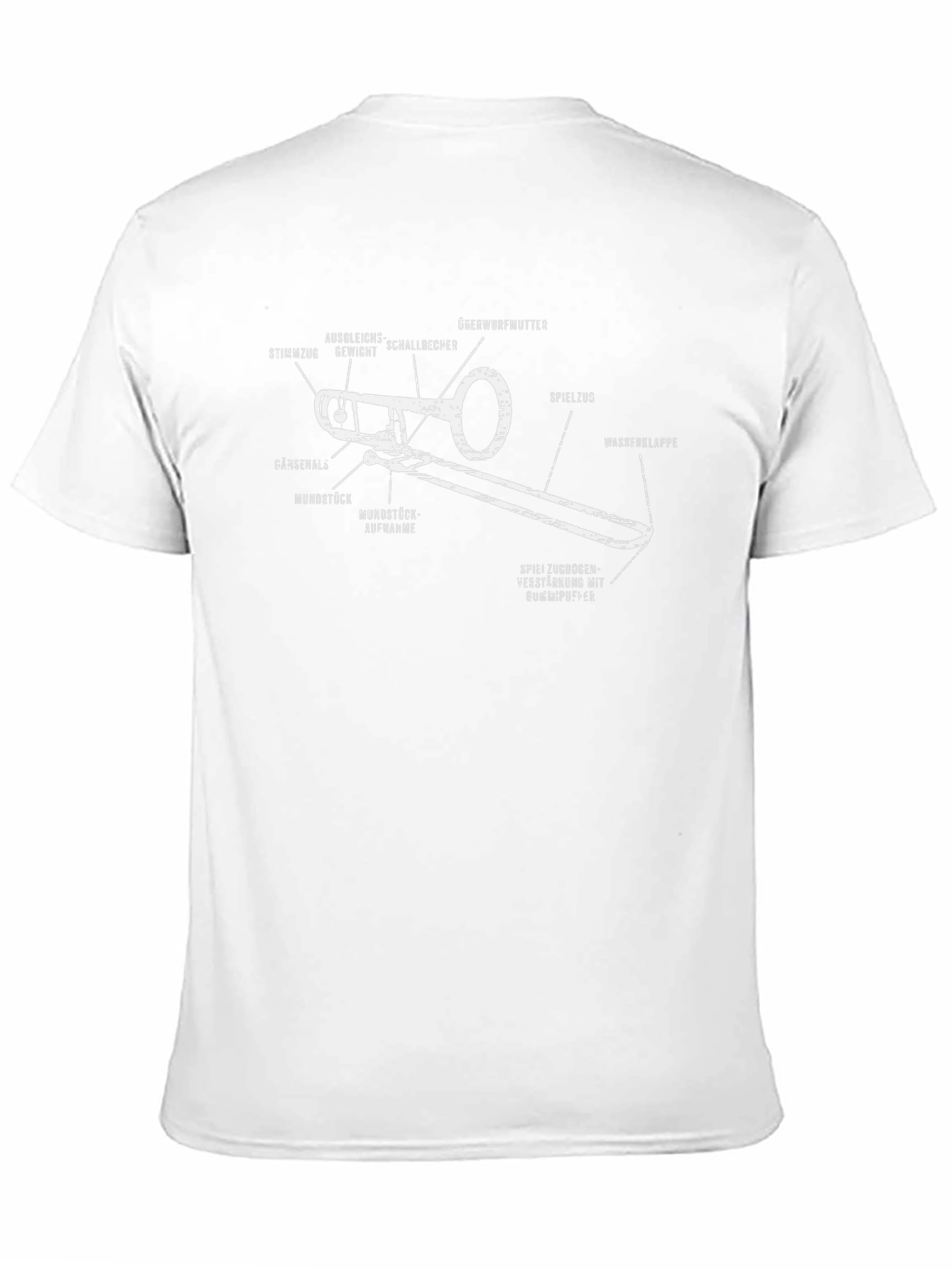 Trombone Anatomy T-Shirt - Musical Instrument Tee