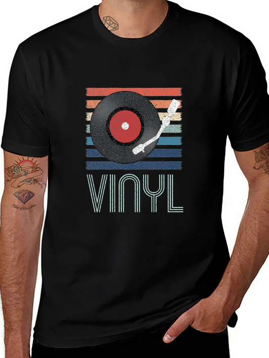 Retro Vinyl Record T-Shirt - Vintage Music Lover Tee